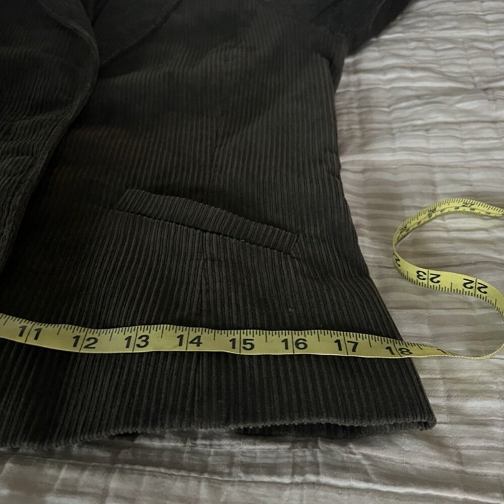 Vintage Liz Claiborne Brown Wide Wale Corduroy Blazer sz 10 Petite‎ Academia Y2K - Picture 9 of 10